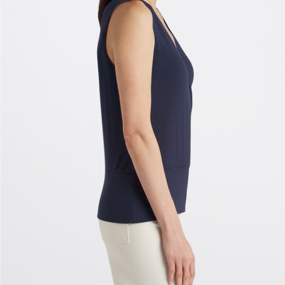 Merman Surplice Ribbed Knit Tank - Picture 2 of 6